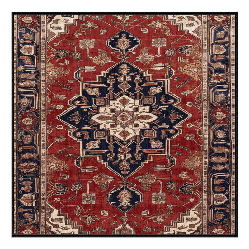 Tapis brun lavable à la machine, Carré 8 pi