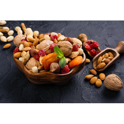 Dry Fruits And Nuts - Wrapped Canvas Print