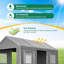 12 X 20 Ft Heavy Duty Carport Canopy Outdoor Garage With Roll-Up Doors And Mesh Windows