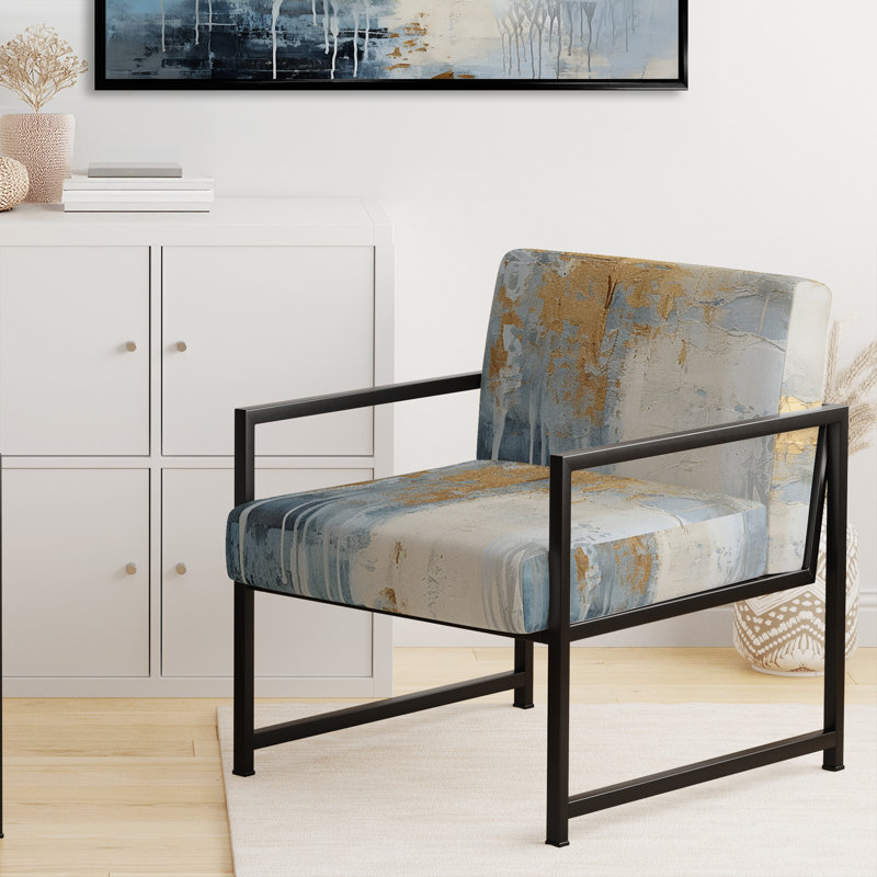Chaise d'appoint décorative Beige and Gold, Noir