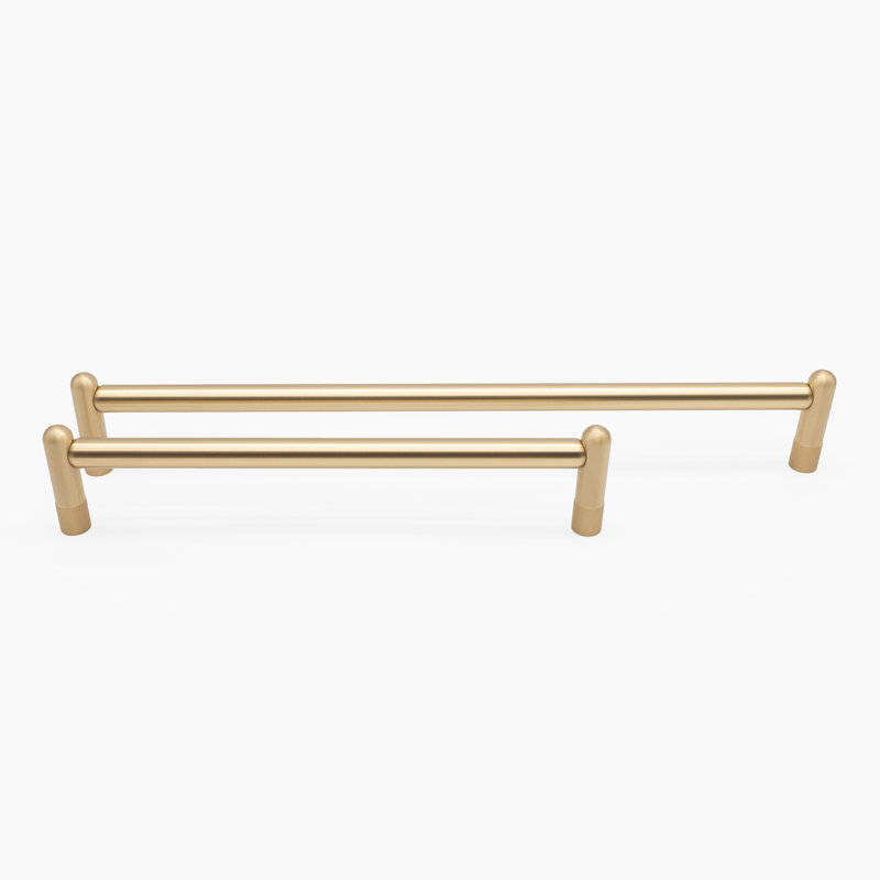 Knurled Appliance Pull, Satin Brass, 12"