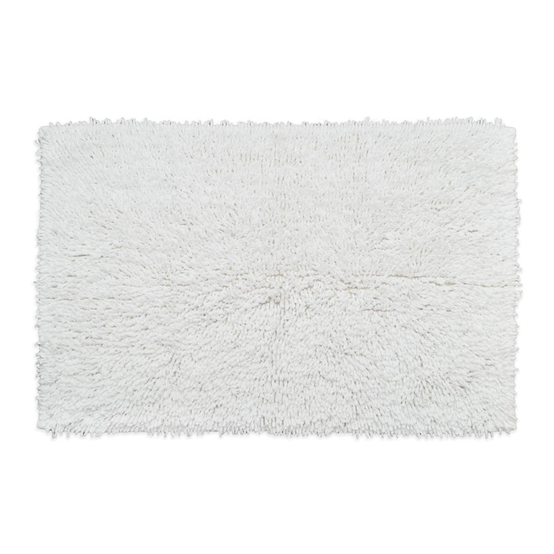 Tumble Twist Cotton Bath Mat Large, White