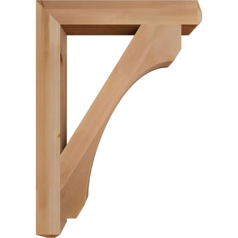 H Support en bois / corbeau, Western Red Cedar (Smooth), H 40 po x l 3,5 po x P 28 po