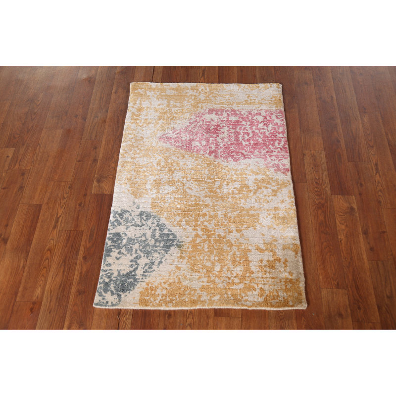 Contemporary Abstract Oriental Accent Rug 2x3