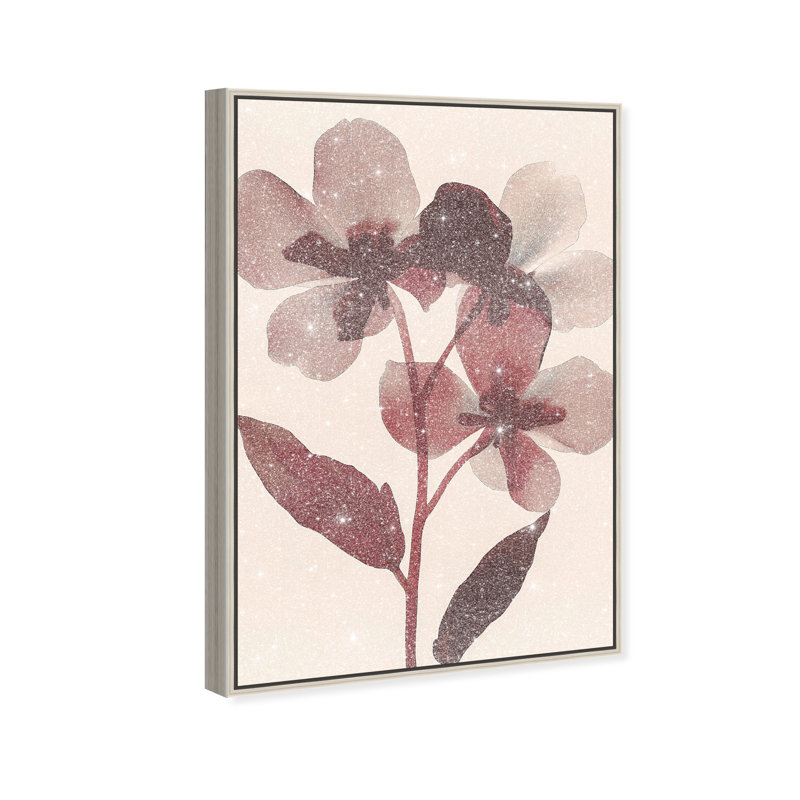 Crimson Coastline II Canvas Abstract Print by Oliver Gal, Black Frame, 10 x 15, 16"H x 11"W, Silver Frame