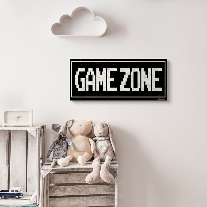 Art de jeu d'arcade de Gambill, Toile tendue, H 10 po x l 24 po x P 1,5 po