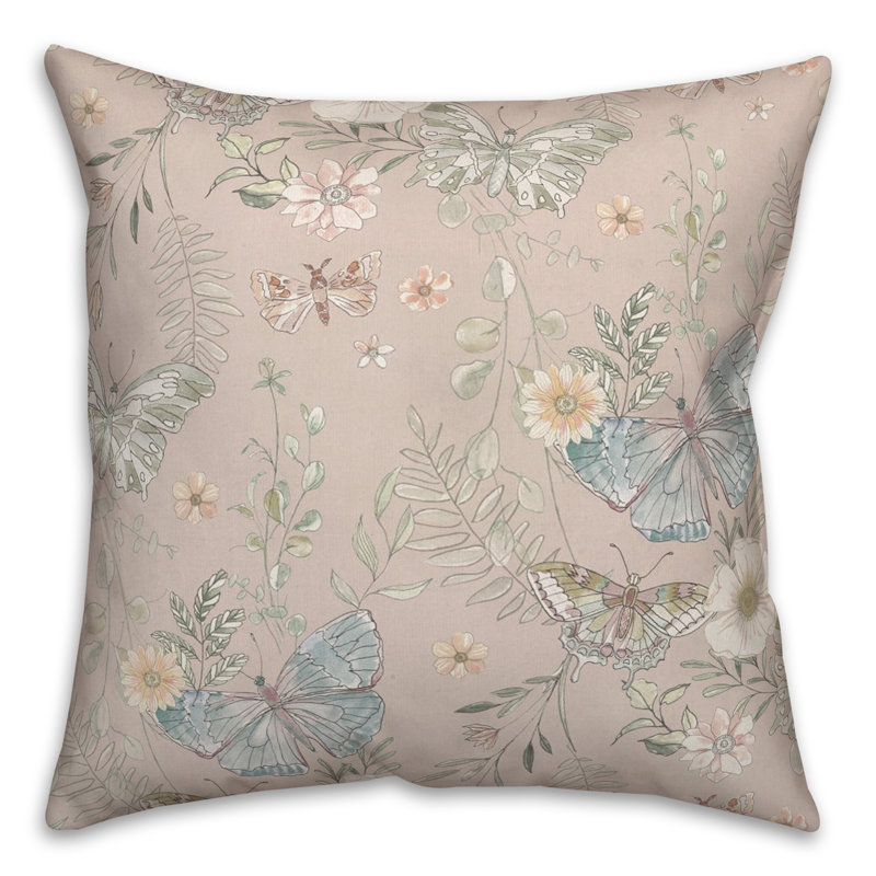  Polyester/Polyester Blend Throw Square Pillow Cover & Insert, Blush Pink