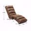 Chaise longue rembourrée avec vibration pour la détente, canapé rembourré moderne en tissu à dossier fixe avec fonction inclinable pour le salon / la chambre à coucher