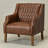 30.5'' W Top-grain Genuine Leather Upholstered Armchair-1765020401
