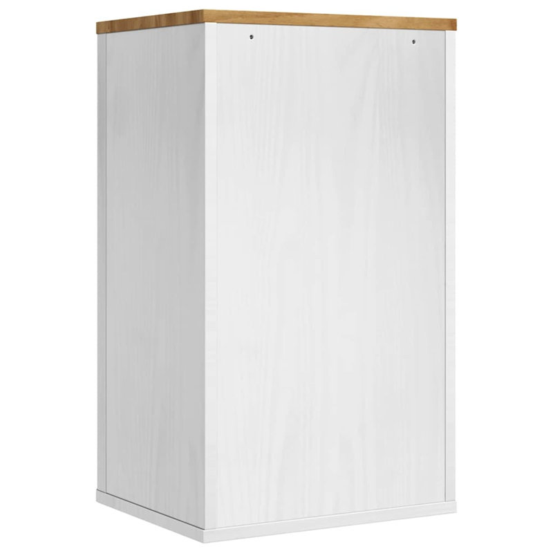 Solid Wood Bathroom Cabinet, White