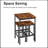 Bar Table Set, Square Bar Table with 2 Bar Chairs, Industrial Style Bar Chairs-1056684355