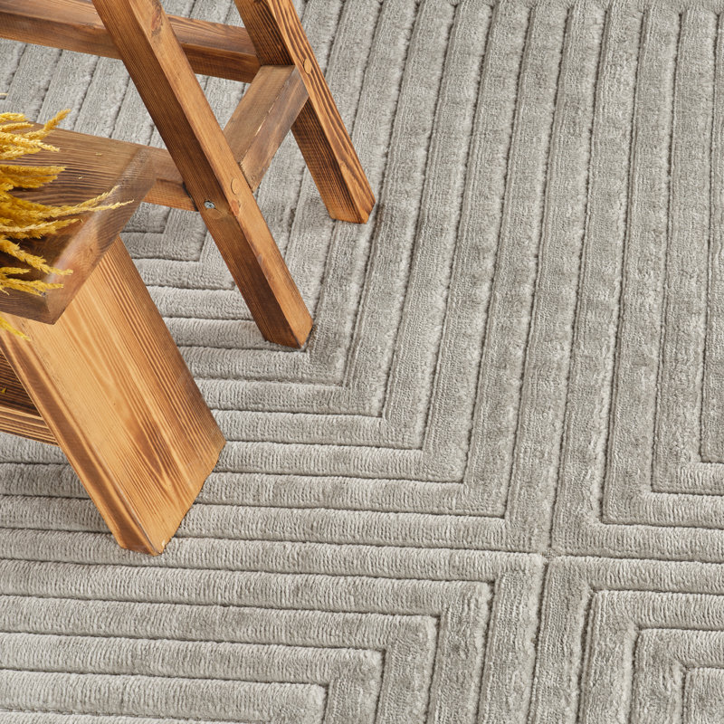 Audraya In- & Outdoor Scandi Modern Boho Grey Area Rug, Rectangle 120 x 170cm