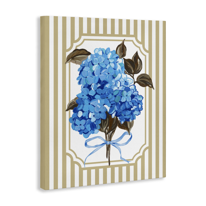 «Blue Hydrangea Blossom Bow Canvas», conception par Adonna Ebrahimi
