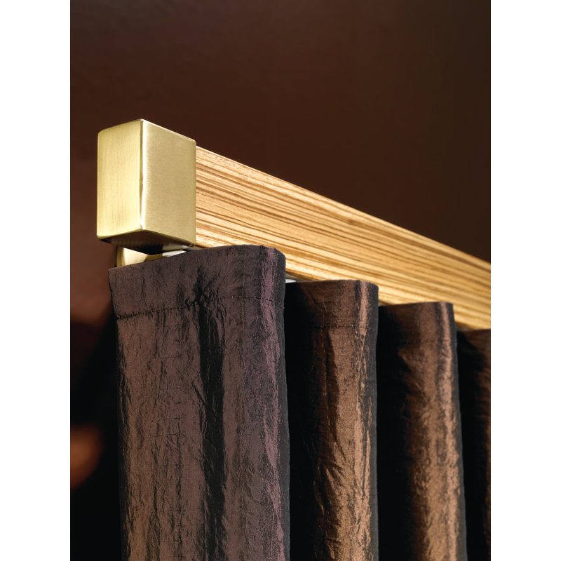 Single Curtain Rod, Antique, 2" H x 84" W x 3.12" D