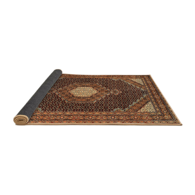 Tapis traditionnel brun / jaune Dietlinde, Rond 5 pi