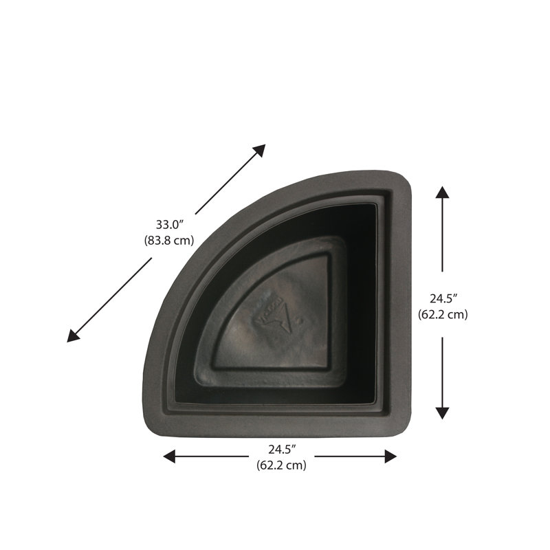 Large Brownstone Plastic Corner Pot Planter