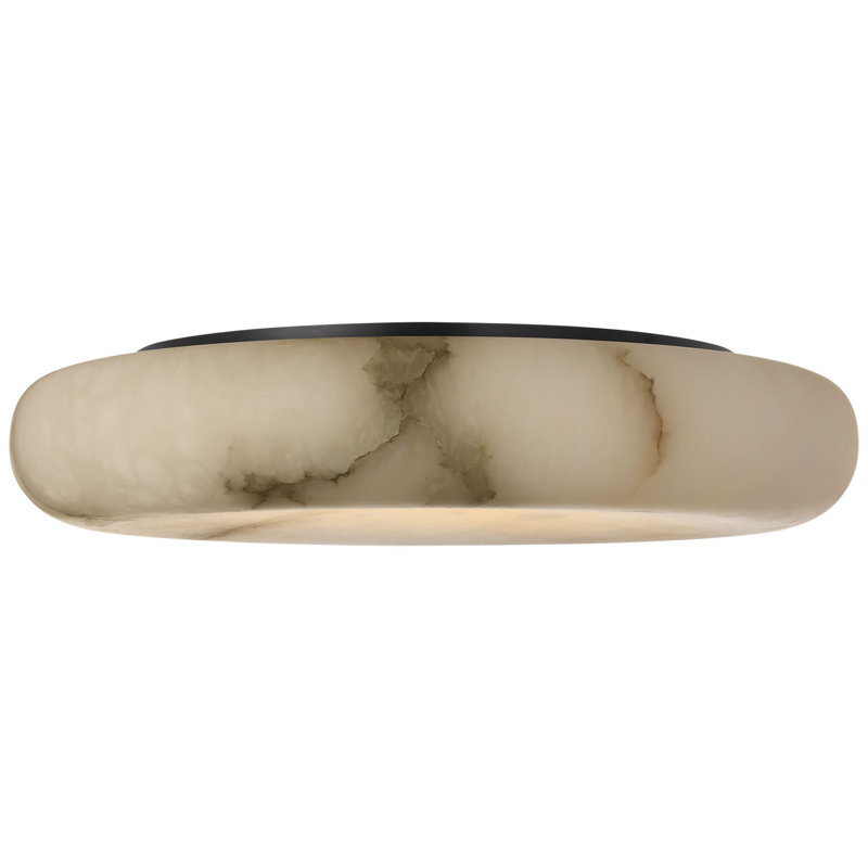 Kelly Wearstler Formosa 22" Flush Mount, Alabaster/Bronze