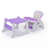 Convertible High Chair Babies Booster Seat With Safety Belt Feeding Tray Toddler Chair And Table Set