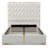 Rollie Vegan Leather Upholstered Queen Bed Frame In Cream-315238039-315238036