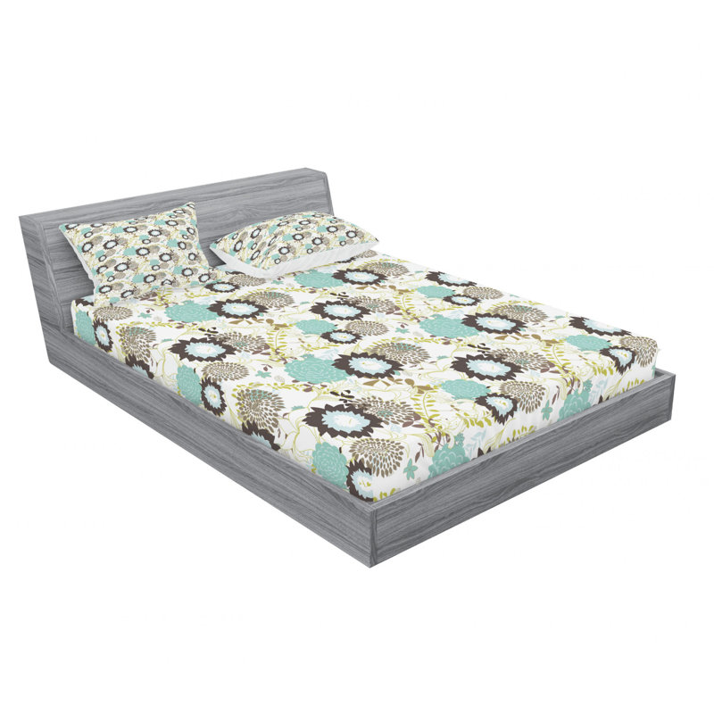 Ensemble de draps Dandelions, Ensemble de drap pour grand lit avec drap-housse