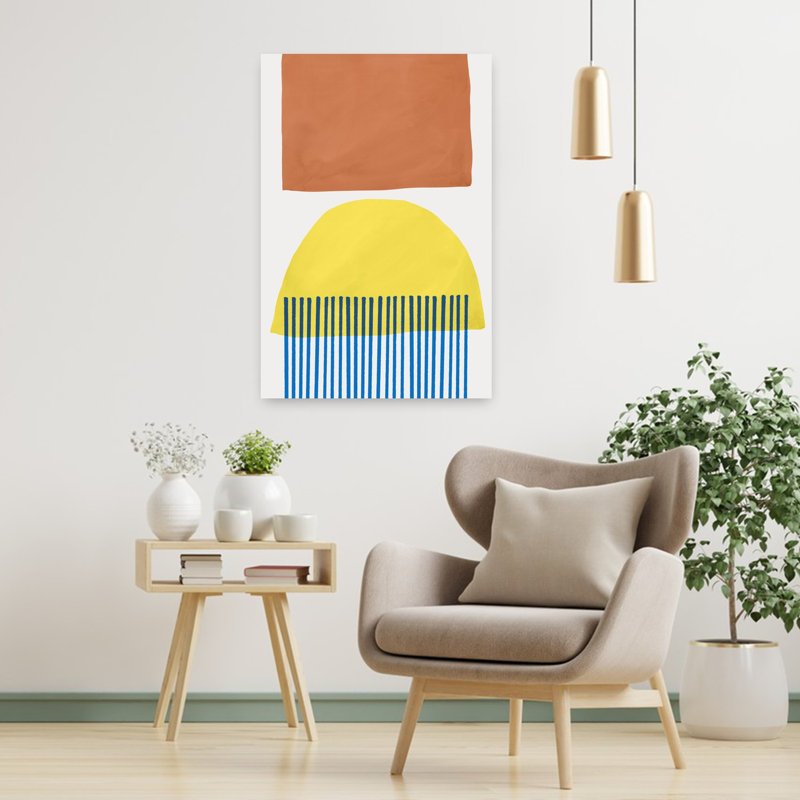 «Mullholland Drive III», art géométrique abstrait et audacieux, H 36 po x l 24 po