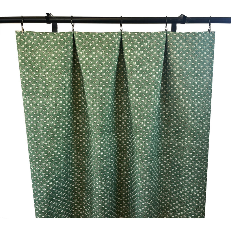 Rideaux floraux vert sapin, L 50 po x L 84 po