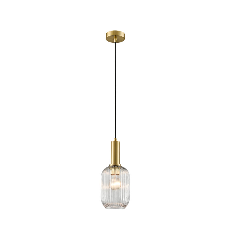 Alianne 1 - Light Single Pendant, White, Satin Brass