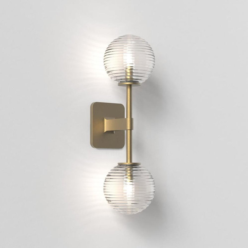 Tacoma 2 - Light Armed Sconce, Matte Black, Clear