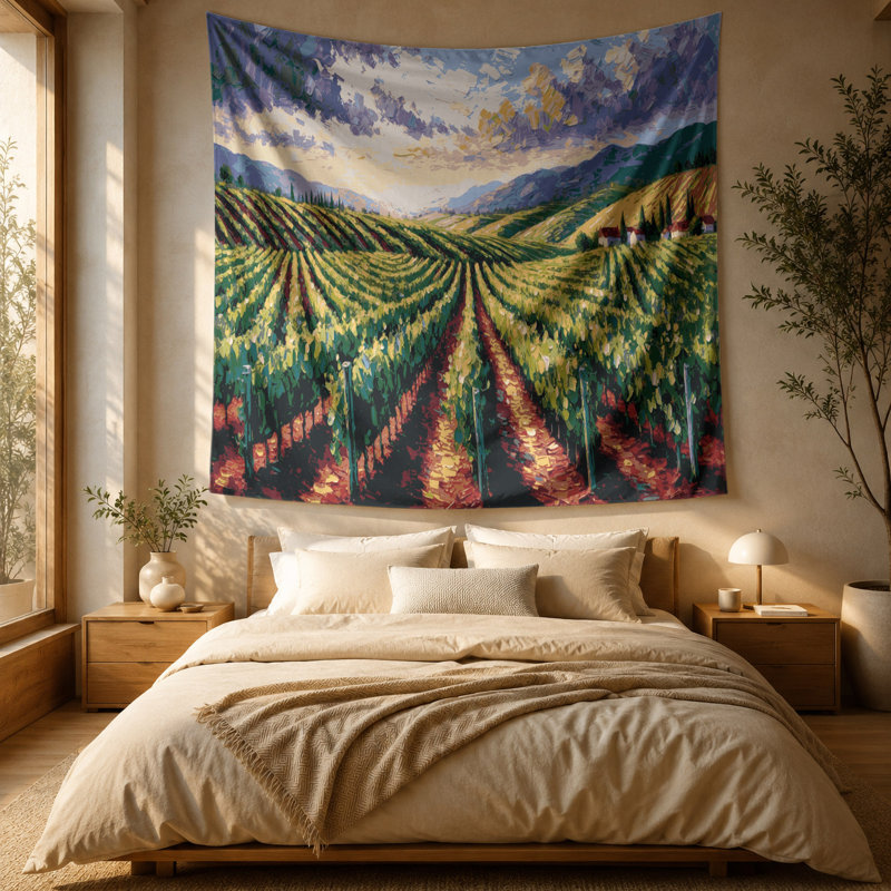 Tapisserie murale «Cities Napa Valley CA», 51 po x 60 po