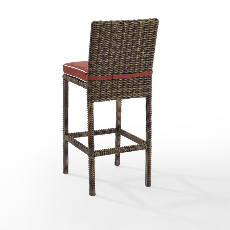 Tabouret de bar avec coussin Pranav, Sangria