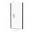 Matted Black Universal Pivot Shower Door - 1/4" Tempered Glass, 1 3/8" Adjustable, Stable System, Leak, Easy To Up Door, Clear 36000 Times Functionality Test, Install Method