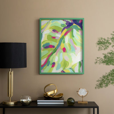 Bright Tropical Abstraction I Framed Print - Solid Wood