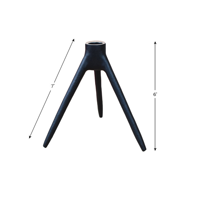 Bougeoir de table en aluminium, H 14 po x l 7 po x P 15 po