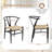 Modern Dining Chair Weave Kitchen Armchairs with Y-Shaped Curved Backrest-690791869-690791865