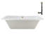Baignoire de trempage en acrylique 60 po x 32 po, drain inclus-97541407