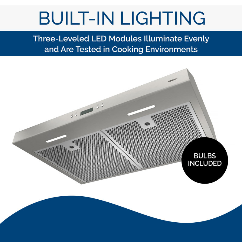 Broan Glacier 42-inch Stainless Steel Convertible Under-Cabinet Range Hood