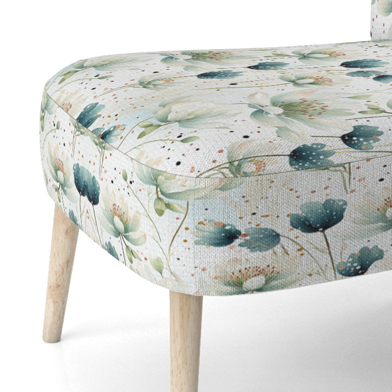Motif à pois Enchanted Gardens - Chaise d'appoint rembourrée moderne, chaise d'appoint à pois