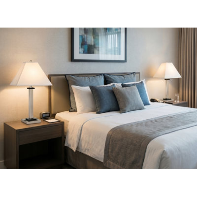 Square Post Metal Table Lamp