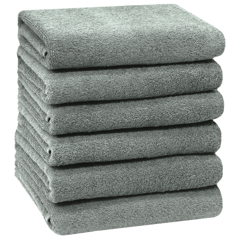 Midweight Hand Towel, Light Grey