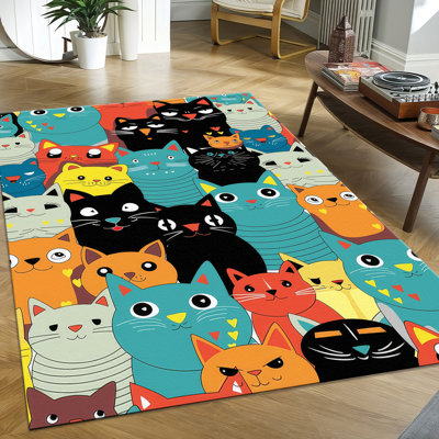 Exquisite Non-Woven Thin Type Printed Rug Featuring a Detailed Floral Motif for an Elegant Touch to Your Home Decor