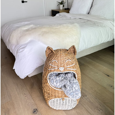 Seagrass Cat Toy Storage Basket, Natural Colour