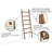 Gracie Oaks 6.4ft Wooden Blanket Ladder,24in Wide-80078268