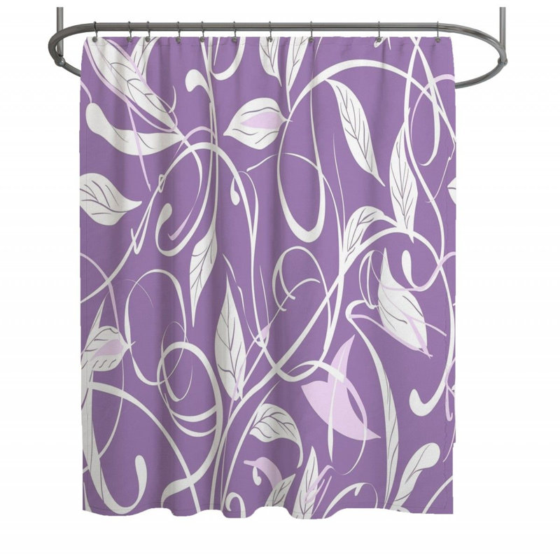 Rideau de douche floral - Décoration de salle de bain, H 83 po x l 70 po