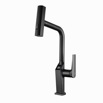 Touchless Kitchen Faucet With Led Display, Motion Sensor Kitchen Sink Faucet With 3-Function Pull-Out Sprayer & 360° Swivel Spout