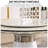 Simple White Faux Marble Round Dining Table Set-104829584
