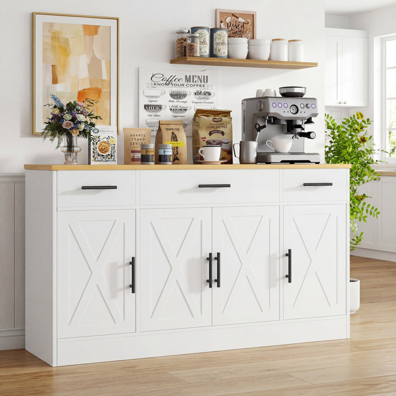  Buffet de 53,4 po Cydney, Blanc