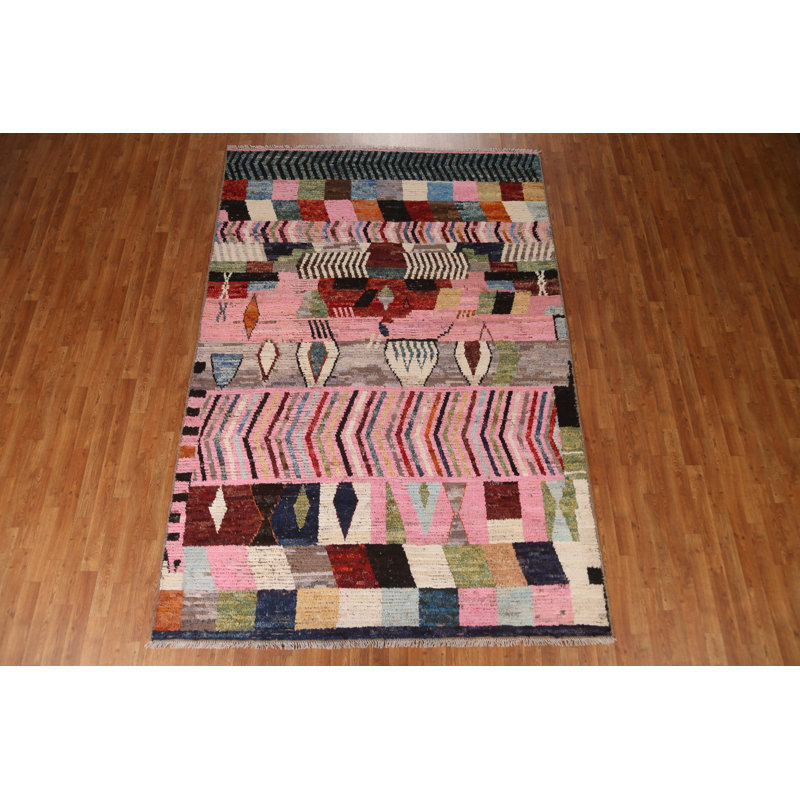 One-of-a-Kind 6'8" X 9'11" New Age Wool Area Rug in