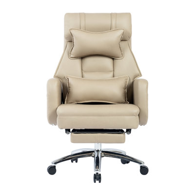 Swivel Ergonomic Office Chair,155°Reclining Computer Chair,Leather High Back Office Chair by Soy Chash