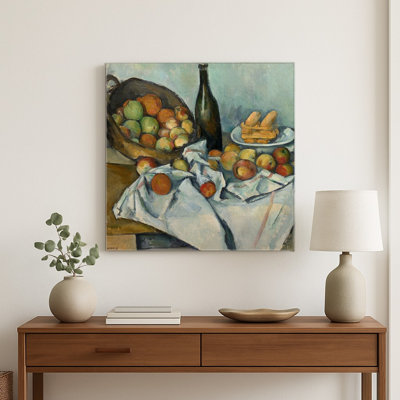 Le panier de pommes (vers 1893) — Tableau carré mural en métal