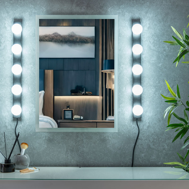Barrat 5 - Light LED Mirror Light, Matte Black
